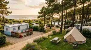Camping Saint-Hilaire-de-Riez : emplacement tente et mobil-home